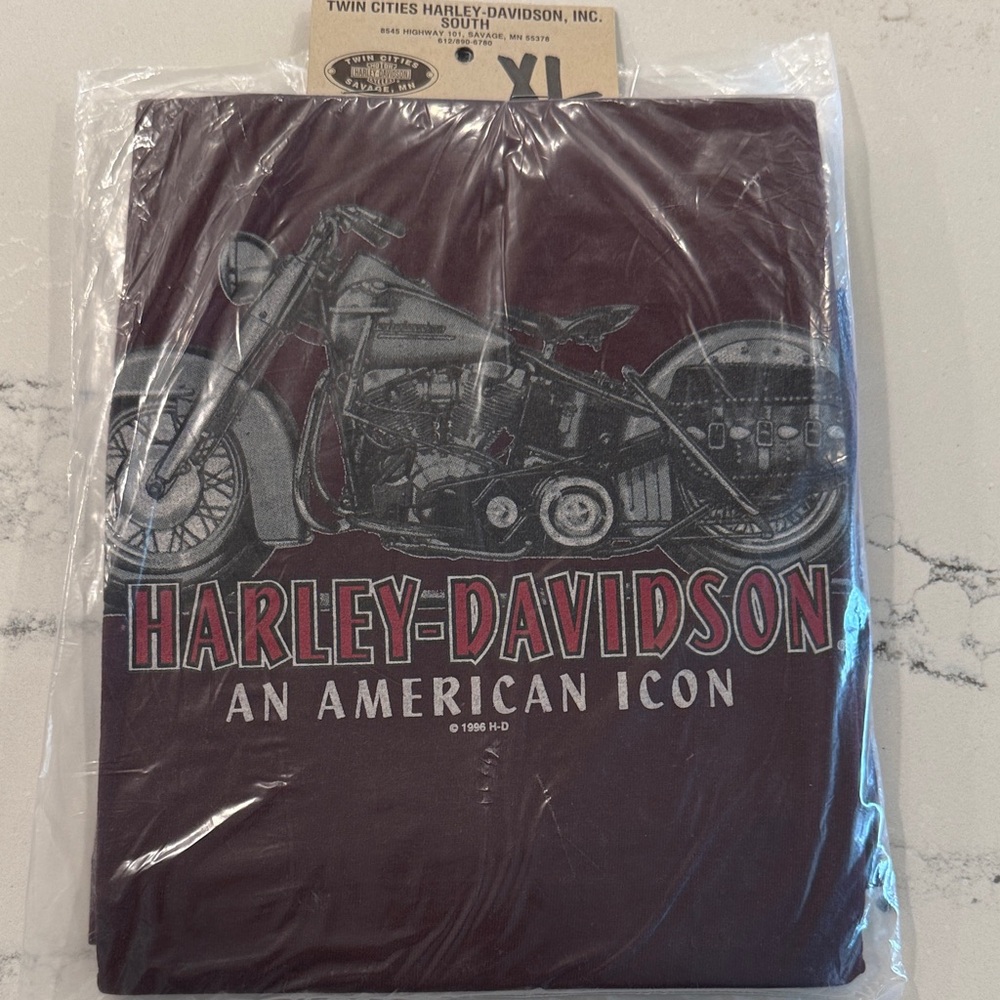 Vintage Harley-Davidson Burgundy Icon Tee